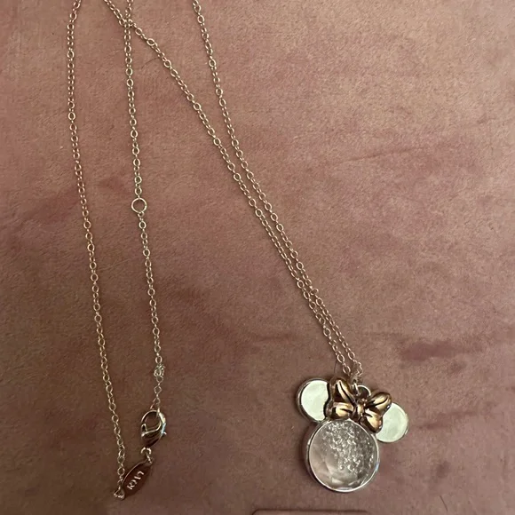 Disney Minnie Mouse Gold Pendant Necklace - Picture 1 of 2